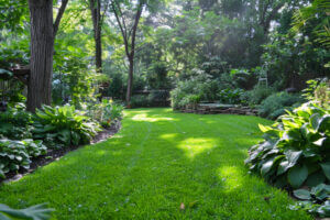 Lush Green backyard